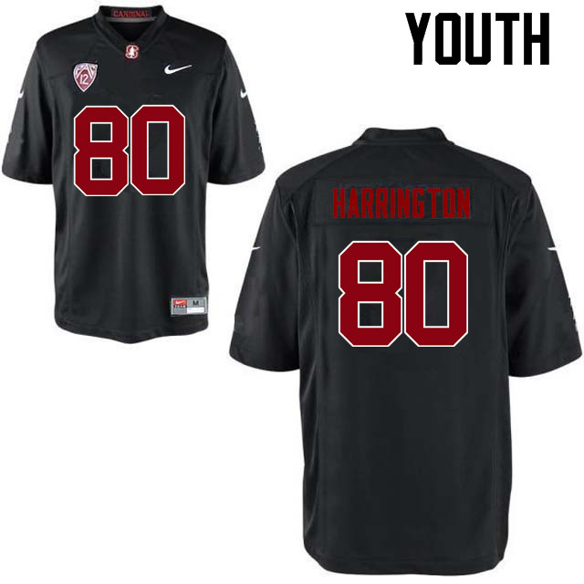 Youth Stanford Cardinal #80 Scooter Harrington College Football Jerseys Sale-Black